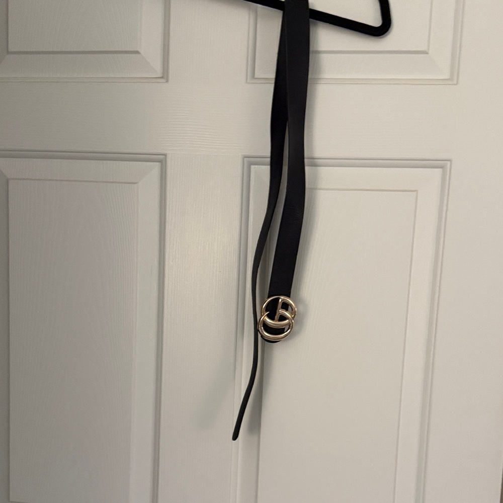 Black Belt with Gold Buckle
